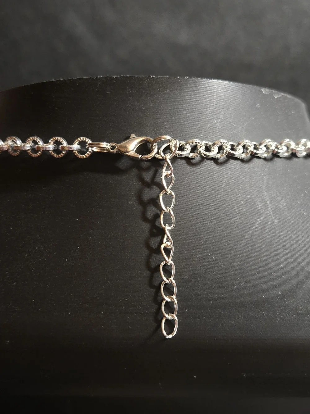 Faceted Lime Jade Necklace With Silver Tone Accent Beads - Picture 4 of 4